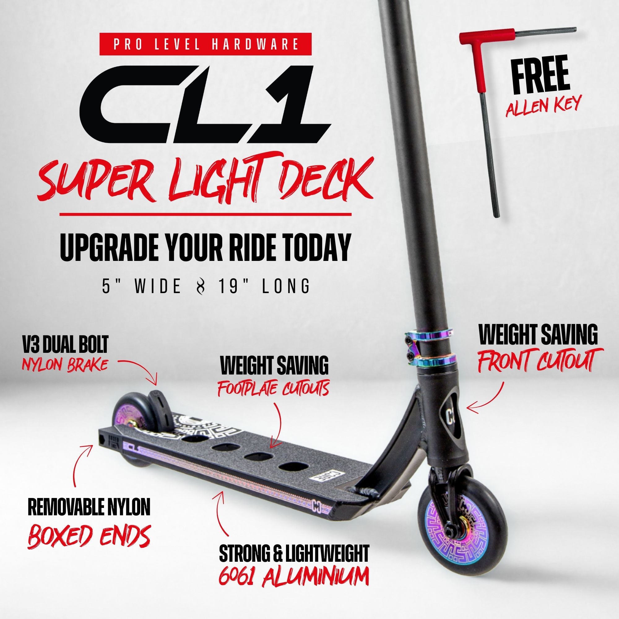 CORE CL1 Complete Stunt Scooter - Black/Neo LE