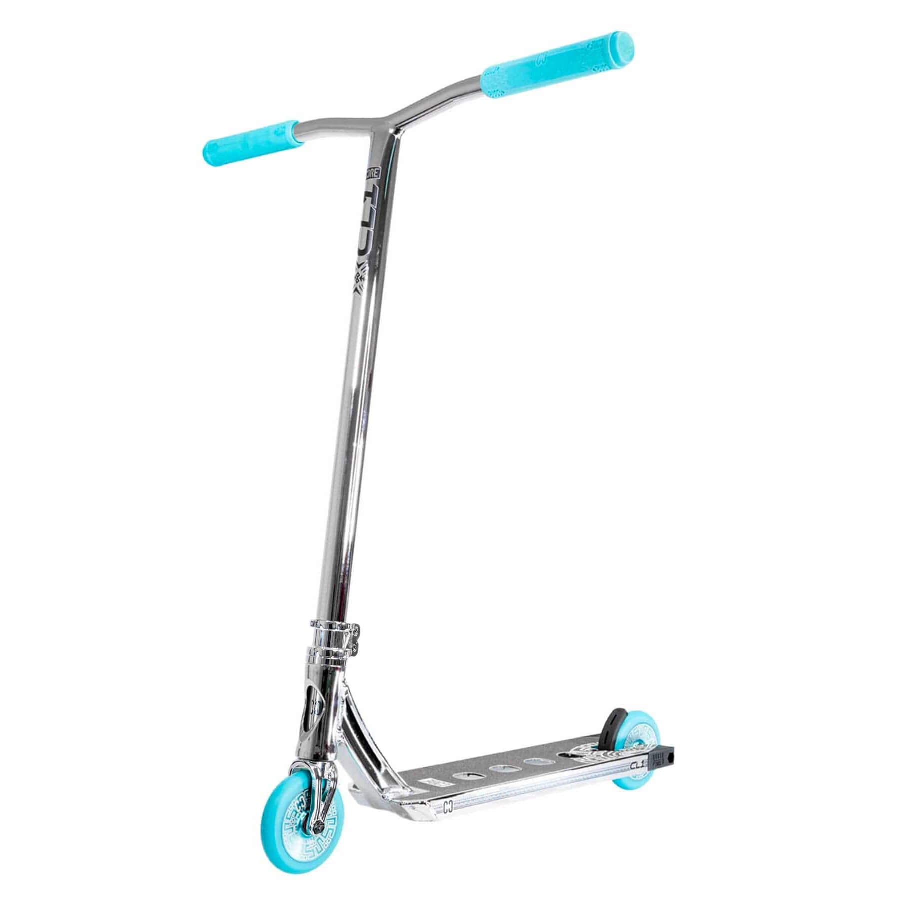 CORE CL1 Complete Stunt Scooter – Chrome/Teal